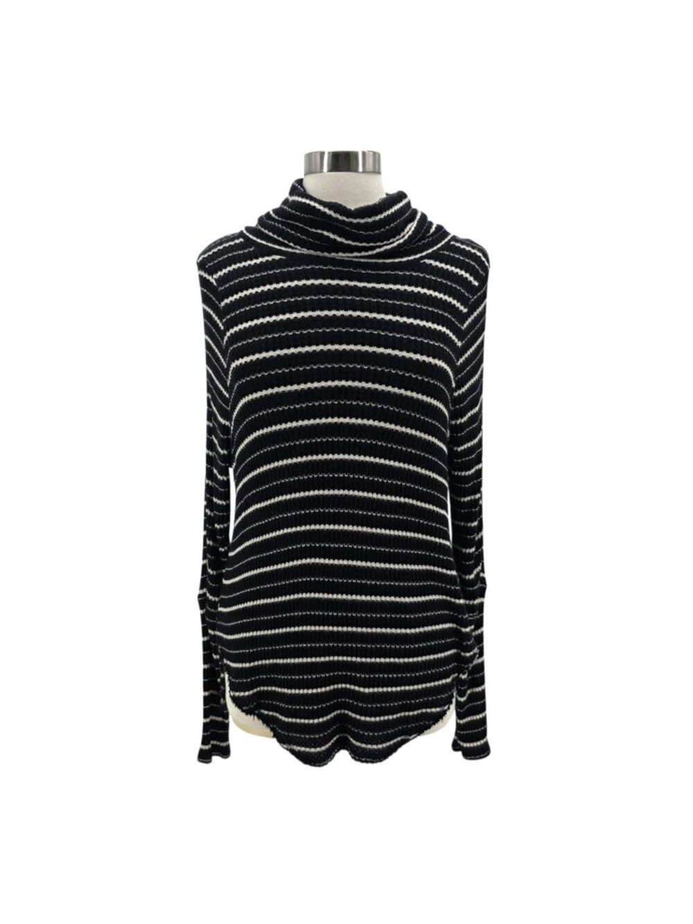 Free People We The Free Womens Medium Sweater Top Kristina Turtleneck Striped